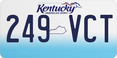 KY license plate 249VCT