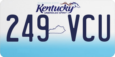 KY license plate 249VCU