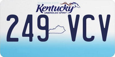 KY license plate 249VCV