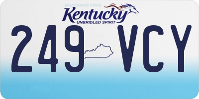 KY license plate 249VCY