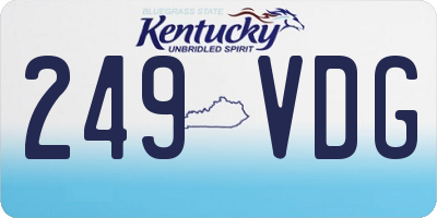 KY license plate 249VDG