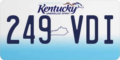 KY license plate 249VDI