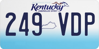 KY license plate 249VDP