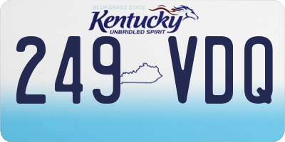 KY license plate 249VDQ