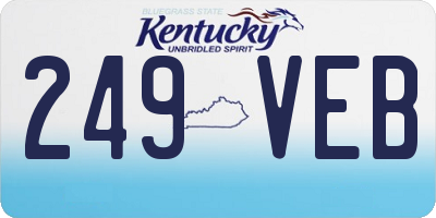 KY license plate 249VEB