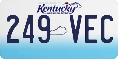 KY license plate 249VEC