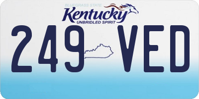 KY license plate 249VED