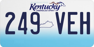 KY license plate 249VEH