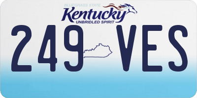 KY license plate 249VES