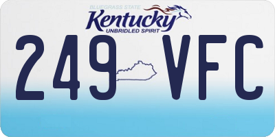 KY license plate 249VFC