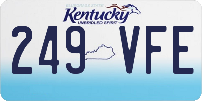 KY license plate 249VFE