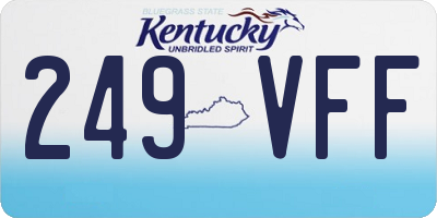 KY license plate 249VFF