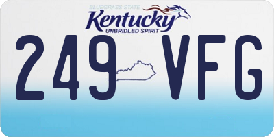 KY license plate 249VFG