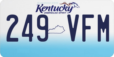 KY license plate 249VFM