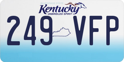 KY license plate 249VFP