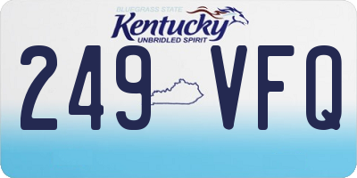 KY license plate 249VFQ