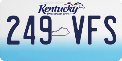 KY license plate 249VFS