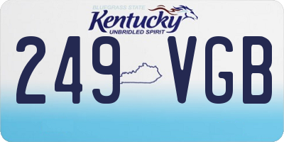 KY license plate 249VGB