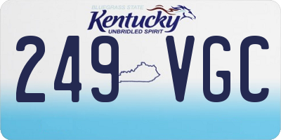 KY license plate 249VGC