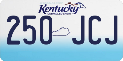 KY license plate 250JCJ