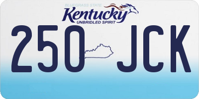 KY license plate 250JCK