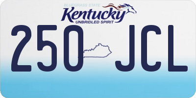 KY license plate 250JCL