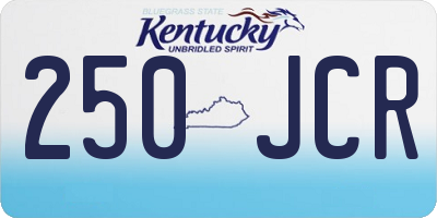 KY license plate 250JCR