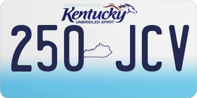 KY license plate 250JCV