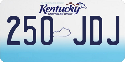 KY license plate 250JDJ
