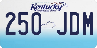 KY license plate 250JDM