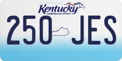 KY license plate 250JES