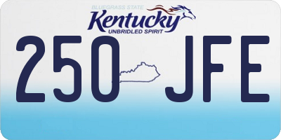 KY license plate 250JFE