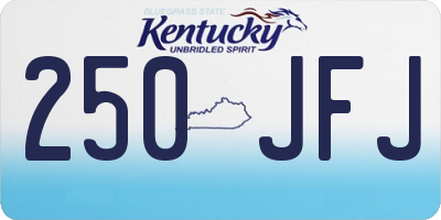 KY license plate 250JFJ