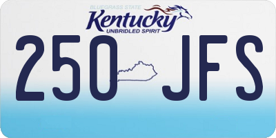 KY license plate 250JFS