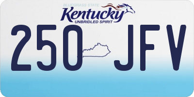 KY license plate 250JFV