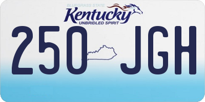 KY license plate 250JGH