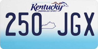KY license plate 250JGX