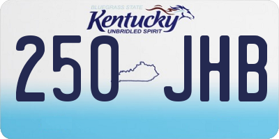 KY license plate 250JHB
