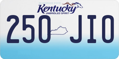 KY license plate 250JIO