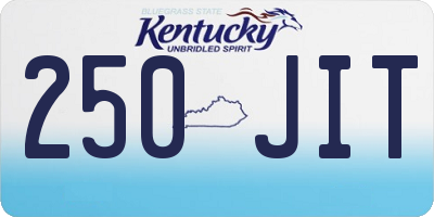 KY license plate 250JIT