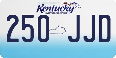 KY license plate 250JJD