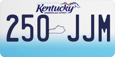 KY license plate 250JJM