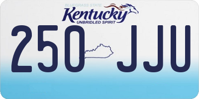 KY license plate 250JJU