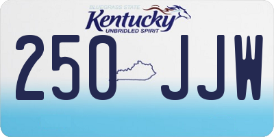KY license plate 250JJW
