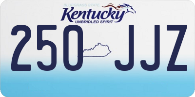 KY license plate 250JJZ