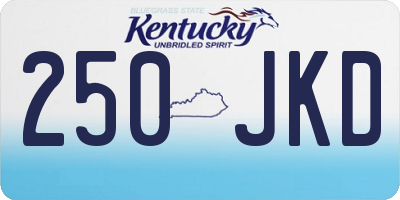 KY license plate 250JKD