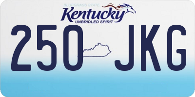 KY license plate 250JKG