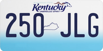 KY license plate 250JLG