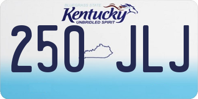 KY license plate 250JLJ