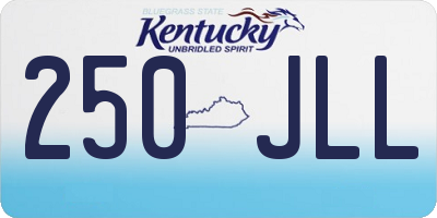 KY license plate 250JLL